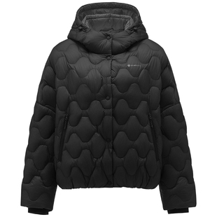 坦博尔秋季25新款户外连帽蝙蝠袖轻薄款羽绒服女短款保暖防寒外套