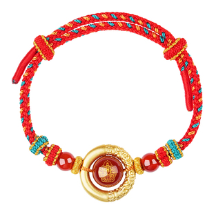 普陀山2026马年十二生肖守护神红绳990银本命年转运珠礼物手绳