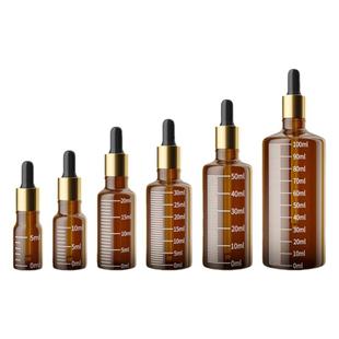 婴儿核桃油分装瓶避光玻璃滴管精油瓶护肤品辅食油空瓶子带刻度