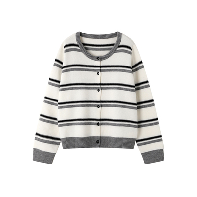 时然【撞色诗篇】条纹针织衫