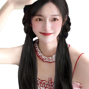 假发马尾辫子女可扎抓夹双马尾自然仿真人发麻花辫甜妹微卷低马尾