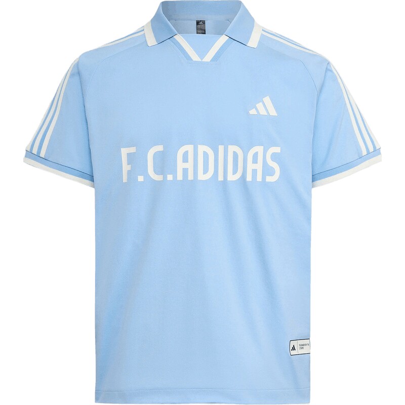 adidas阿迪达斯男女三条纹足球风凉感速干短袖POLO衫上衣LE2624