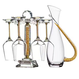 水晶高档红酒杯套装家用奢华醒酒器大号高脚杯创意个性礼物皮箱装