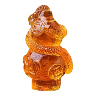 淘运开阁灵蛇进禄琉璃摆件属牛人2026年马年吉祥物生肖牛饰品礼物