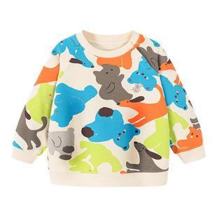 迷你巴拉巴拉男童卫衣2025秋装新款儿童宝宝衣服女童加绒长袖上衣