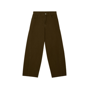 WassupHouse扭骨弯刀长裤宽松直筒裤黑色男士裤子白色弧形休闲裤