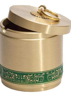 【龙纹烟缸】【黄铜材质】