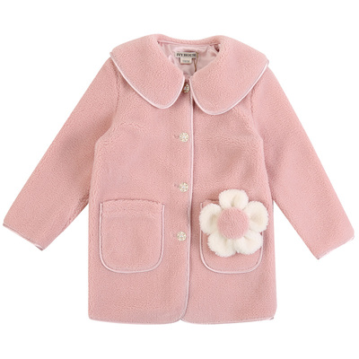 女童摇粒绒加厚毛毛衣冬装