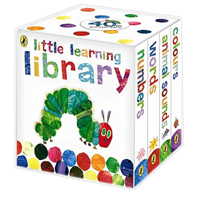 【艾瑞·卡尔Eric Carle】好饿毛毛虫 公鸡看世界 Very Hungry Caterpillar 0-3岁孩子趣味绘本纸板书 英文原版 儿童读物
