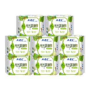 ABC卫生巾163mm澳洲茶树护垫超薄绵柔透气迷你姨妈巾官方旗舰正品