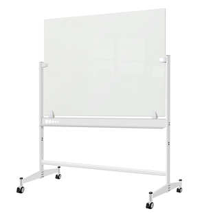 【破损包换】钢化玻璃白板写字板支架式磁性带架子可投影板办公会议直播培训黑板教学用立式可擦写移动提示板