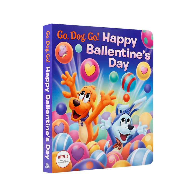 英文原版绘本Happy Ballentine's Day! 玩球日快乐!Go, Dog. Go动画系列儿童英语趣味阅读启蒙绘本 亲子共读宝宝睡前故事书纸板书