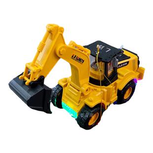 中秋元宵节儿童礼物手提灯笼玩具工程车挖掘机电动挖土机万向声光