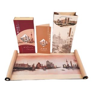 上海外滩丝绸画中国风特色礼品旅游纪念品商务外事出国送老外礼物