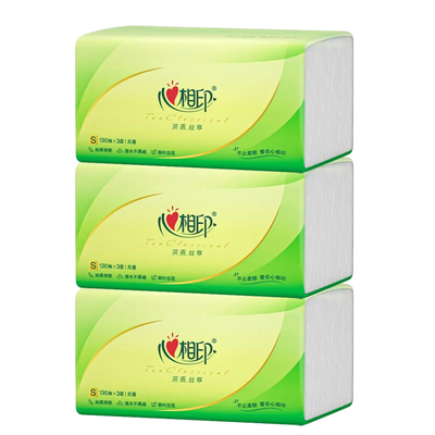 心相印餐巾纸390张3包纸巾大容量抽纸实惠装可湿水卫生纸擦手纸抽