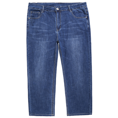 加绒加厚牛仔裤男宽松直筒加肥