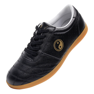 2025年新款太极鞋女款真皮牛筋底男款八段锦太极拳练功武术训练鞋