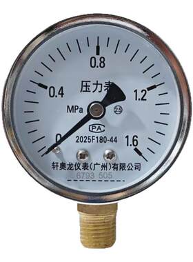 Y-60径向压力表气压表气泵指针式