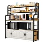 厨房置物架落地式多层收纳柜蔬菜台面家用微波炉烤箱碗碟调料架子