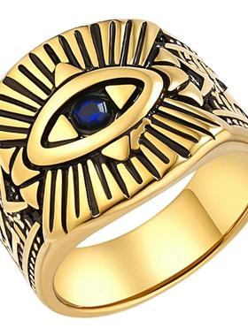 泰爱你时尚全知之眼钛钢戒指
