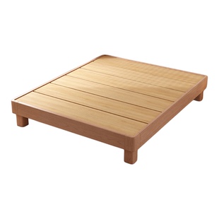 全实木床卧室家用大床1米8双人床1米5单人床架硬床板榻榻米落地床