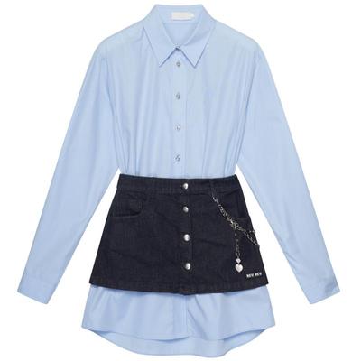 REVAN芮范设计师款高级感腰封衬衫连衣裙RN71101096