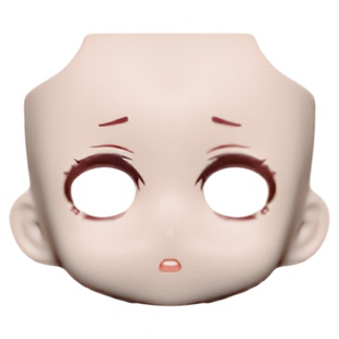 YMYGSC带妆开孔娃脸水贴脸12分bjd替换脸ob11人偶molly娃娃粘土人