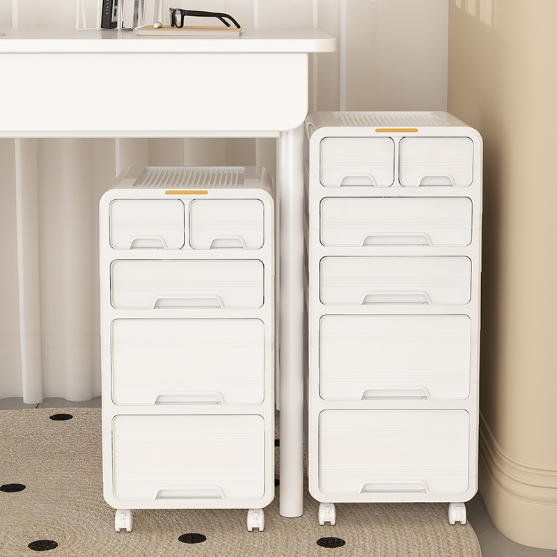家用桌下收纳柜办公室A4文件储物柜抽屉式收纳柜可移动置物柜子