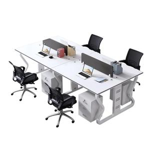 职员办公桌员工位4四6六人位简约现代屏风卡座办公室椅组合电脑桌