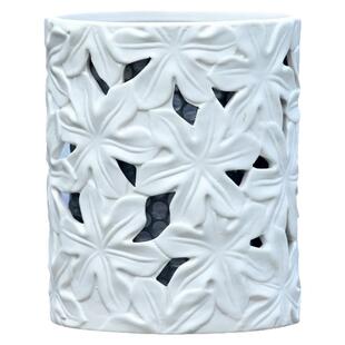 品春园简约风格白色多孔透气多肉植物铁皮石斛蝴蝶兰镂空陶瓷花盆