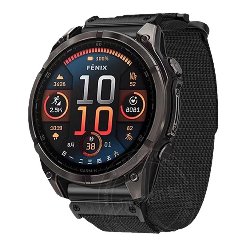 适用Garmin Fenix8尼龙手表带佳明飞耐时Forerunner255腕表265智能965运动7X专用venu3s男式Epix Pro腕带
