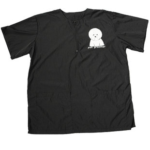 宠物美容师工作服剪宠物毛发防水防毛透气柔软专业美容师袍带logo