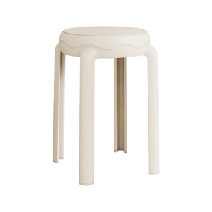 凳子家用结实耐用轻奢高级久坐舒适圆凳可叠放备用加厚塑料高胶凳