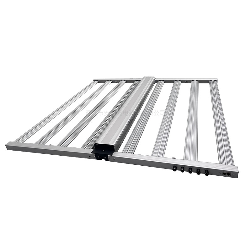 折叠款可调光植物灯8条灯4x4英尺红蓝紫绿光led种植全光谱生长灯