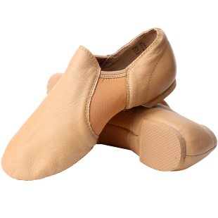 真皮舞蹈鞋女弹力底成人练功鞋舞蹈教师鞋爵士鞋带跟不累脚古典舞