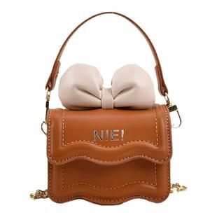 儿童斜挎包新款可爱蝴蝶结女童小方包洋气女孩手提包宝宝零钱包潮