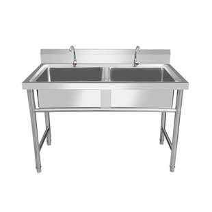 包邮商用不锈钢单水槽水池三双槽双池洗菜盆洗碗池消毒池食堂厨房