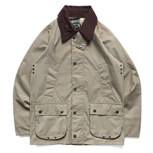 LifeCycle英伦复古猎装夹克风衣无蜡防水老钱风工装外套男复刻BBR
