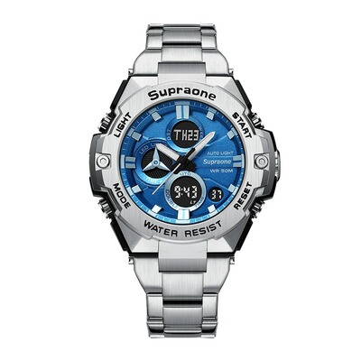 纲铁之心蓝天使手表男士潮流夜光