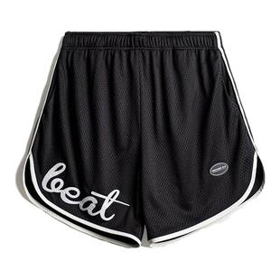 马登工装美式黑色双层网眼短裤篮球高街运动风透气沙滩四分裤男夏
