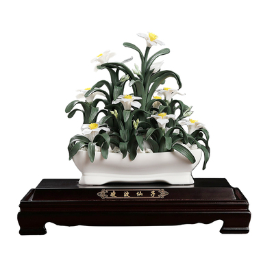 陶瓷凌波仙子摆件可定制祝福语