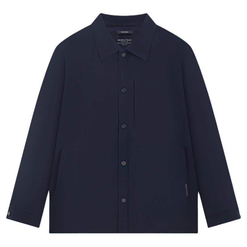 【90%白鸭绒】26秋冬翻领高弹简洁干练男式微充绒衬衫外套羽绒服