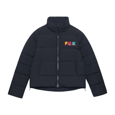 PUK彩色立体字母冬季情侣羽绒服