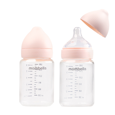 mombella妈贝乐高硅胶玻璃奶瓶