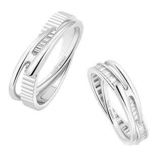 MagicMoment 魔法时刻情侣对戒双环银戒指轻奢高级感男女生送礼物
