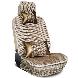 四季坐垫防滑套通用汽车载护腰垫座椅背靠垫冰丝单个驾驶员座位夏