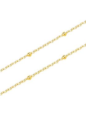 金色925银十字链圆珠蛇骨链项链