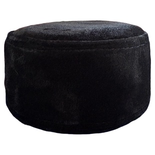 回族帽子男礼拜帽回男士秋冬回回新款加厚回族帽绒面回民保暖帽