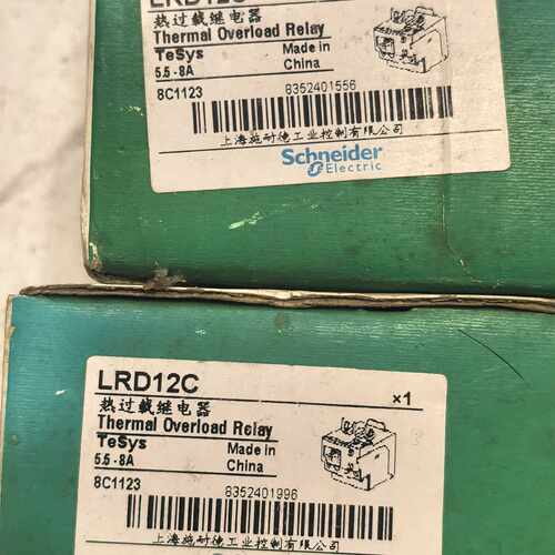 议价热过载继电器LRD07C,2盒，LRD08C、2盒。LRD1