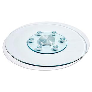 餐桌转盘钢化玻璃圆桌转盘底座酒店大圆桌转盘家用旋转圆台面防爆